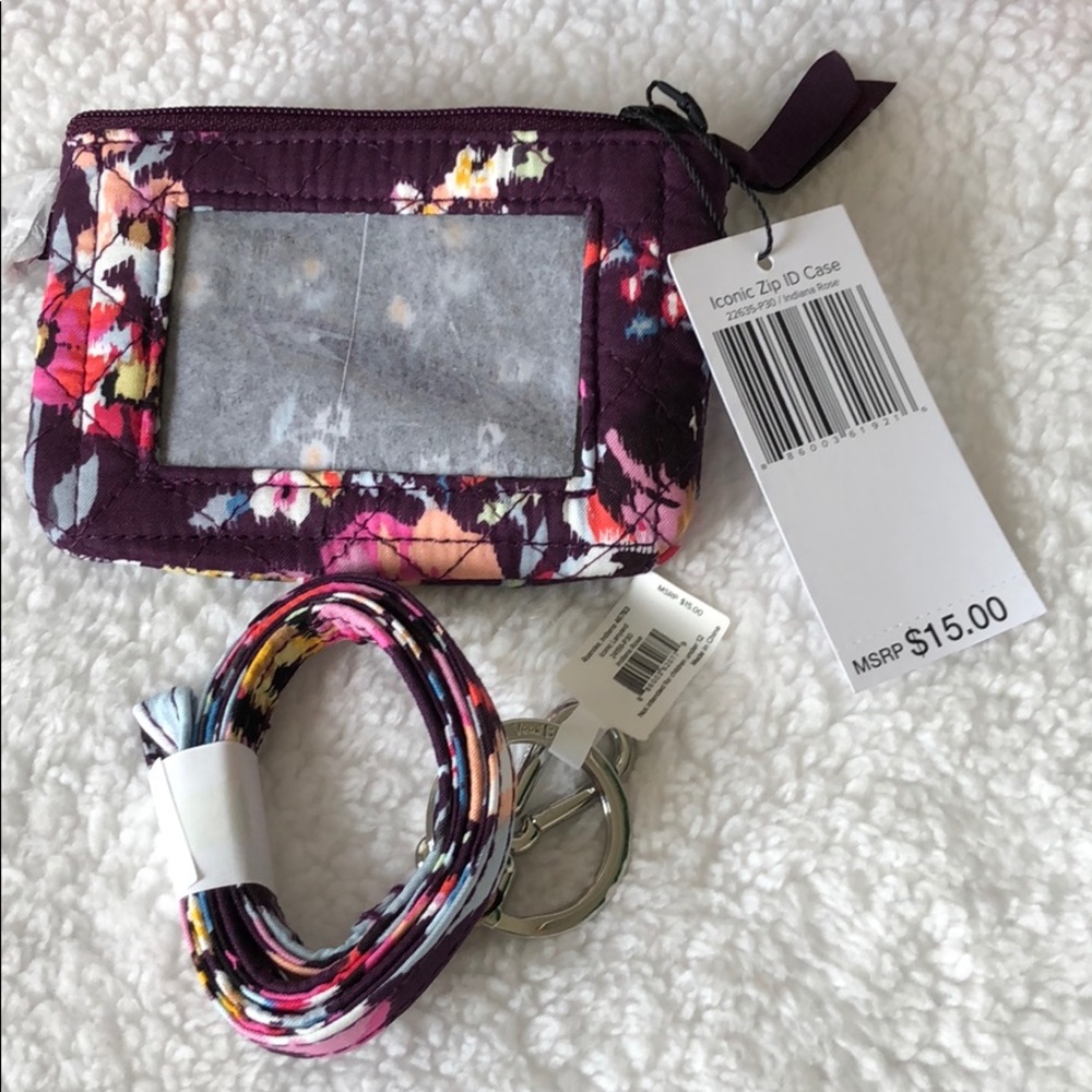NWT Vera Bradley Tote bag and Zip ID bundle Indiana Rose - Picture 5 of 10